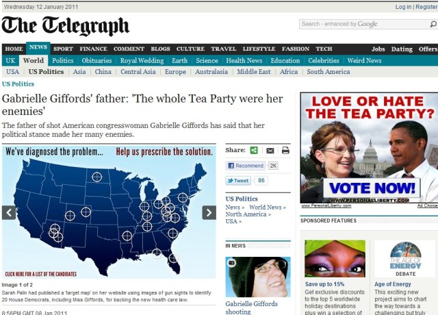 Daily Telegraph fakes Sarahs map
